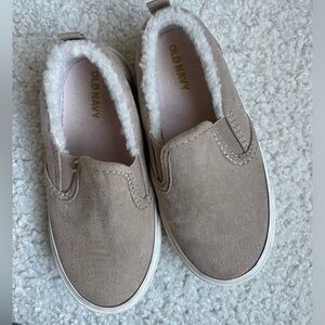 Tan slip on sneakers